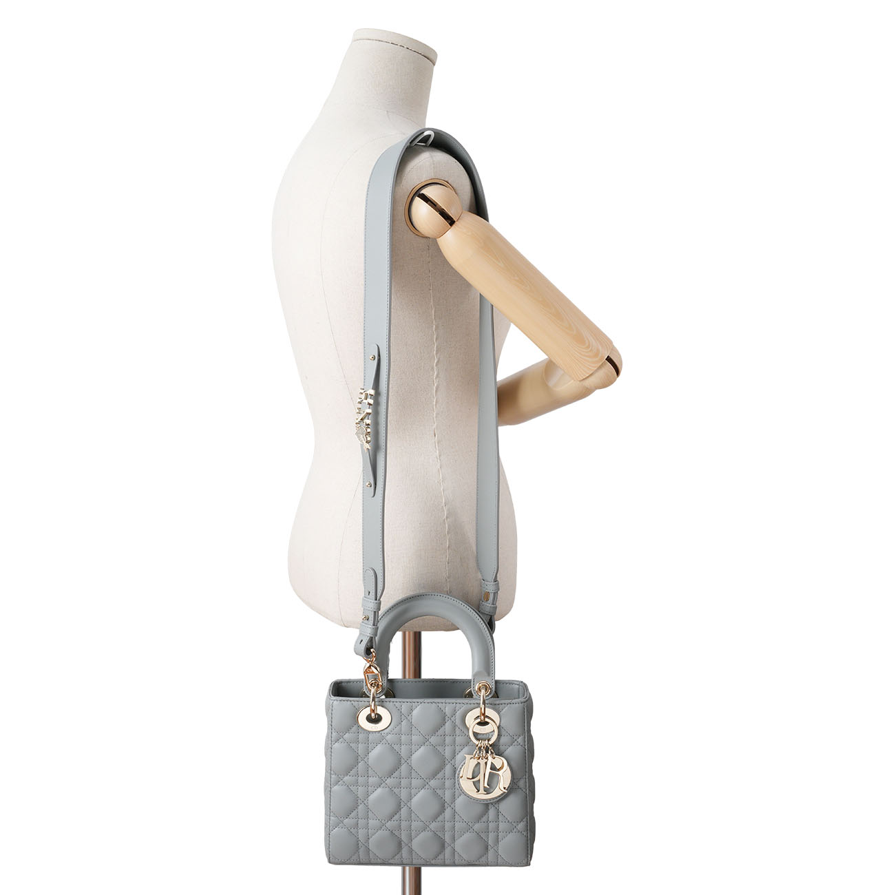 CHRISTIAN DIOR(USED)디올 레이디디올 스몰 스톤그레이
